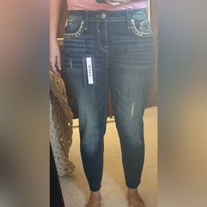 NWT Vigoss Heritage Fit Legacy Stretch Ankle Denim 11/12 27 length